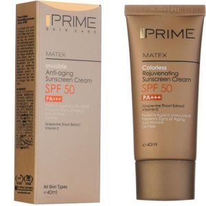 کرم ضدآفتاب  رنگی جوان کننده SPF 50 مناسب انواع پوست پریم