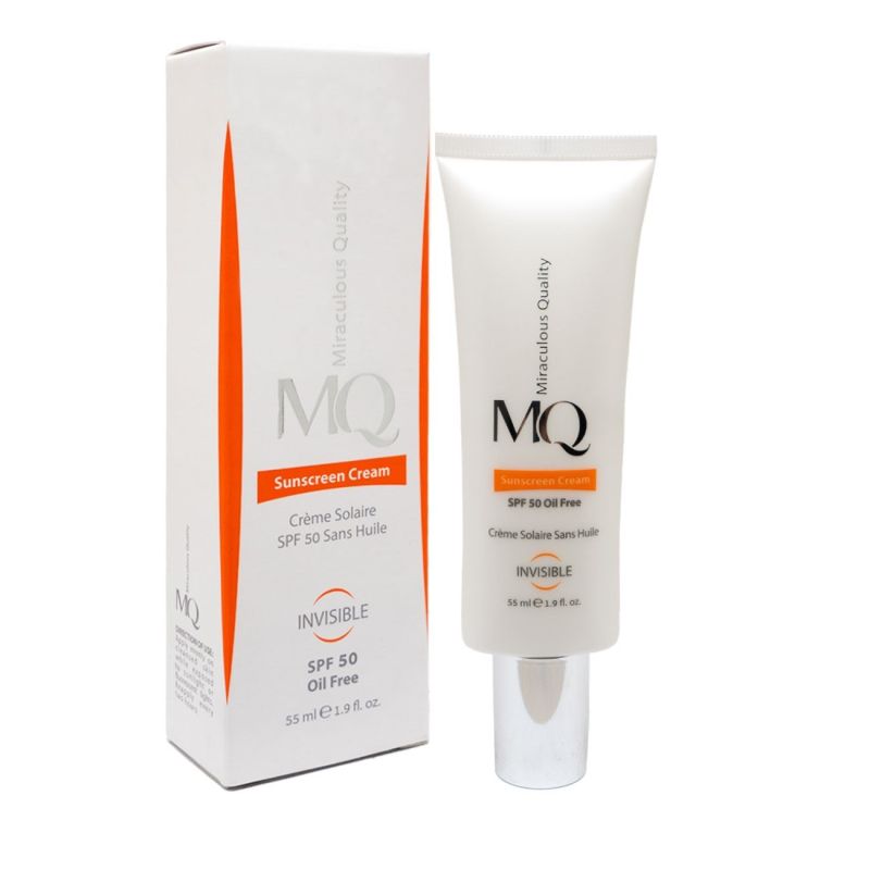 کرم ضدآفتاب  فاقد چربی بی رنگ spf 50 ام کیو