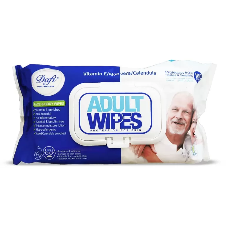 دستمال مرطوب پاک کننده بزرگسال دست و صورت دافی 