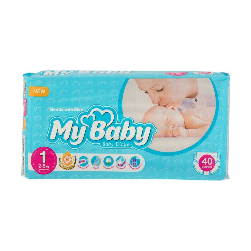 مای بیبی سایز 1 مناسب 2.5 تا 5 کیلوگرم 40 عددی