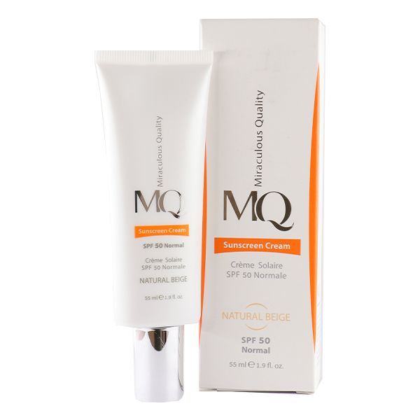 کرم ضد آفتاب نرمال بژ طبیعی با اس پی اف 50 | 55 میلی لیتر