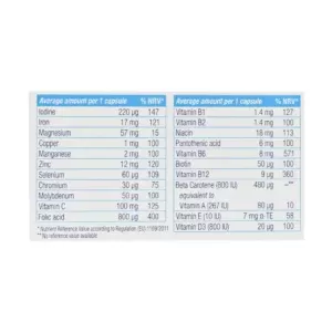 کپسول مولتی پلاس پریناتال یوروویتال 60 عدد