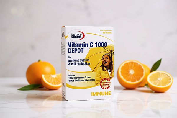 قرص ویتامین C 1000 میلی گرم دپو یوروویتال 60 عدد