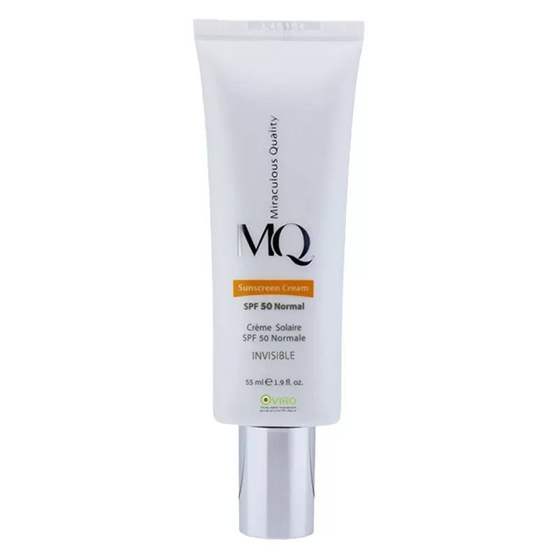 کرم ضد آفتاب بی رنگ برای پوست های نرمال ام کیو اف پی اس ۵۰