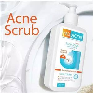 ژل اسکراب لایه بردار نو آکنه مدل Acne Solution مناسب پوست چرب و جوش دار حجم 235 میلی لیتر