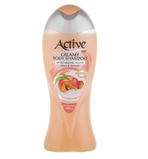 شامپو بدن کرمی اکتیو Peach And Almond هلو و بادام حجم 400 گرم