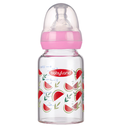بطری شیر خوری پیرکس فندقی بیبی لند کد 436