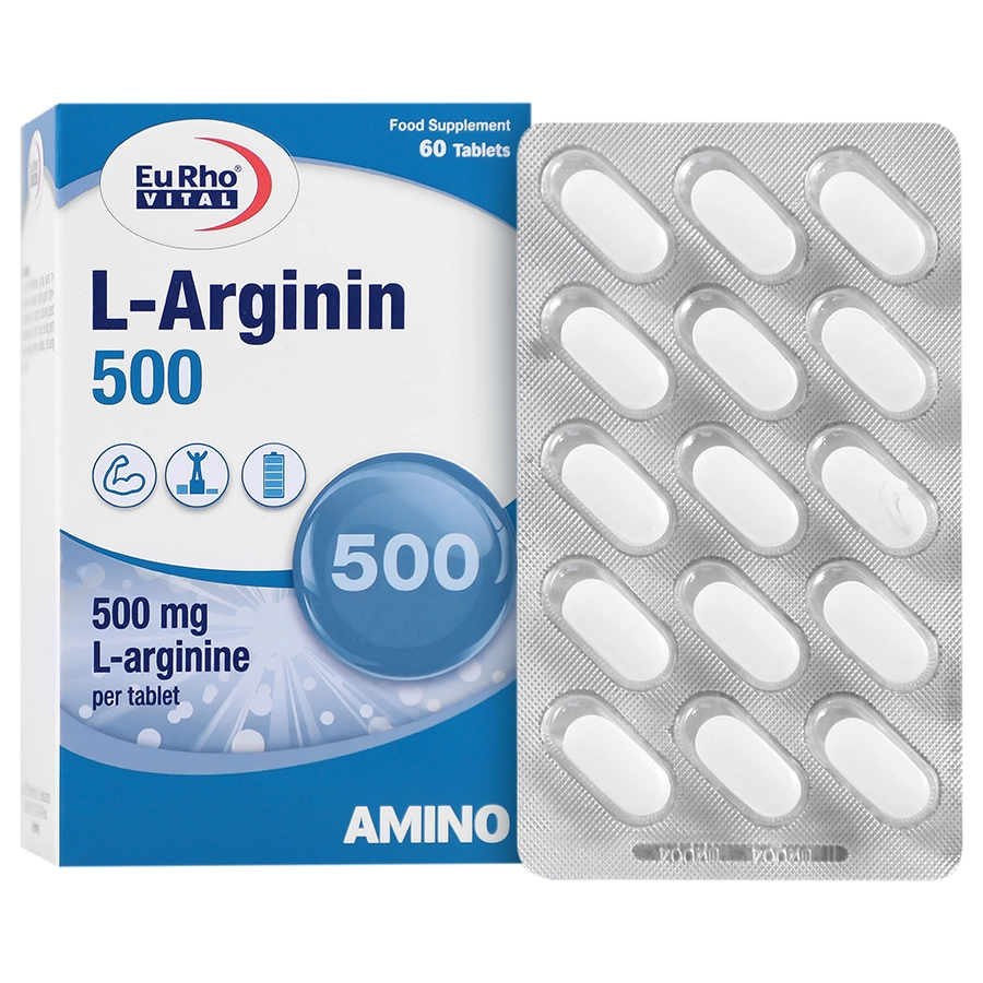 قرص ال آرژنین ۵۰۰ یوروویتال 60 عددی 