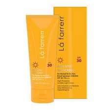 کرم ضدآفتاب و ضدلک بی رنگ لافارر محصوص پوست های خشک و معمولی